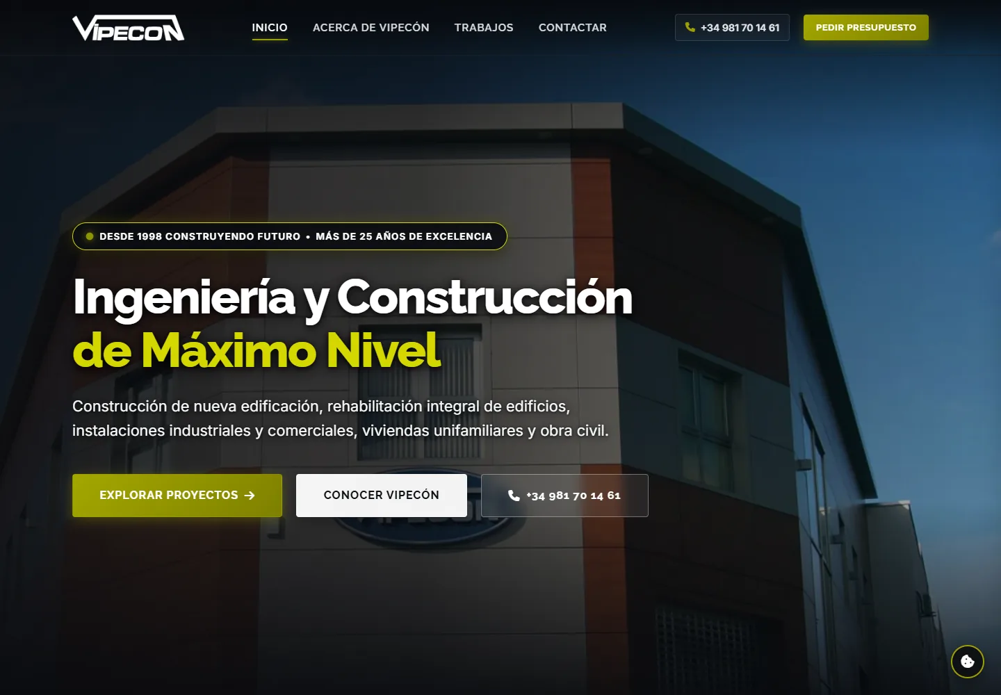 Vista de la web de Vipec&oacute;n