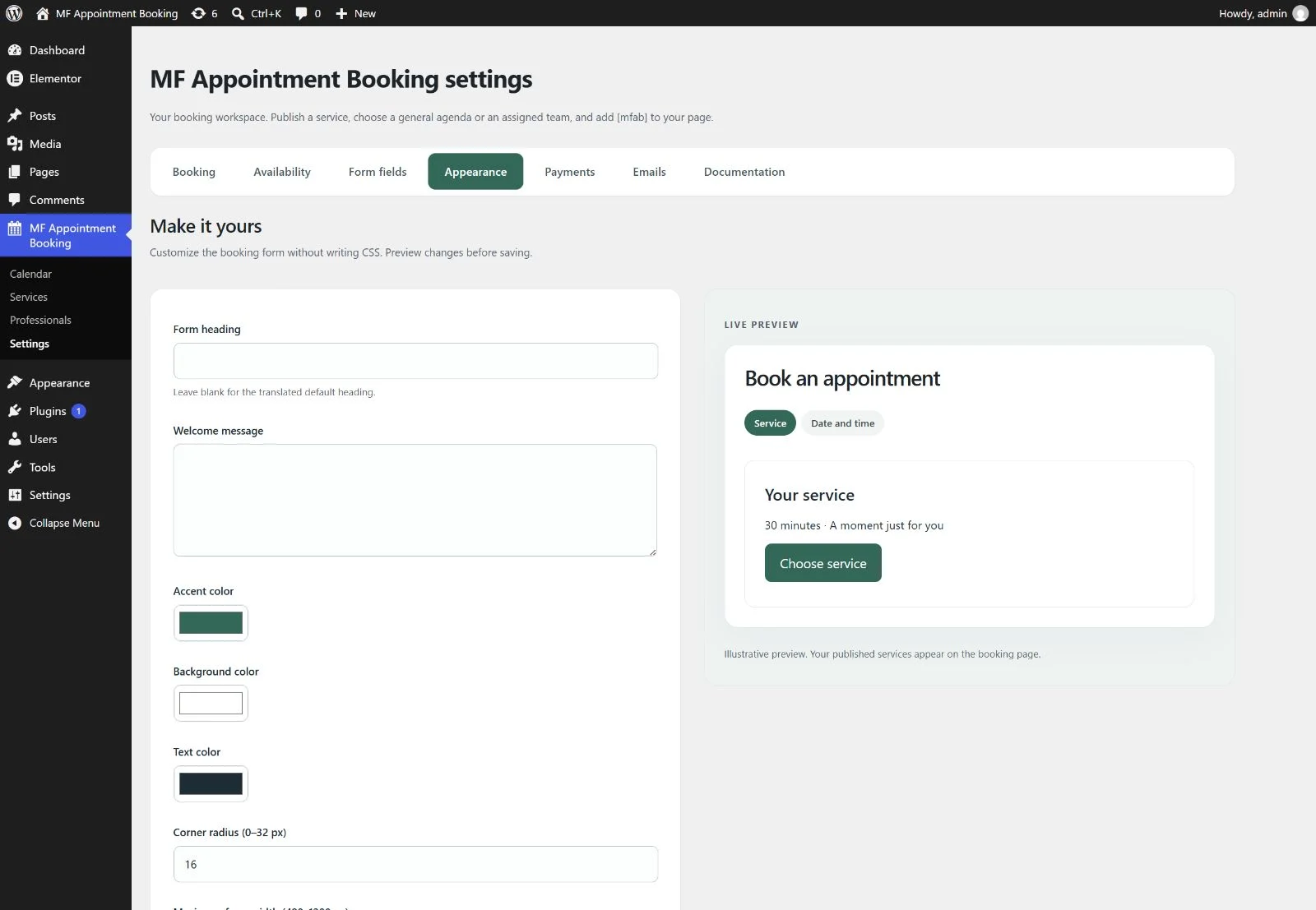 MF Appointment Booking — vista 4